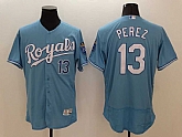 Kansas City Royals #13 Salvador Perez Light Blue 2016 Flexbase Collection Stitched Baseball Jersey,baseball caps,new era cap wholesale,wholesale hats
